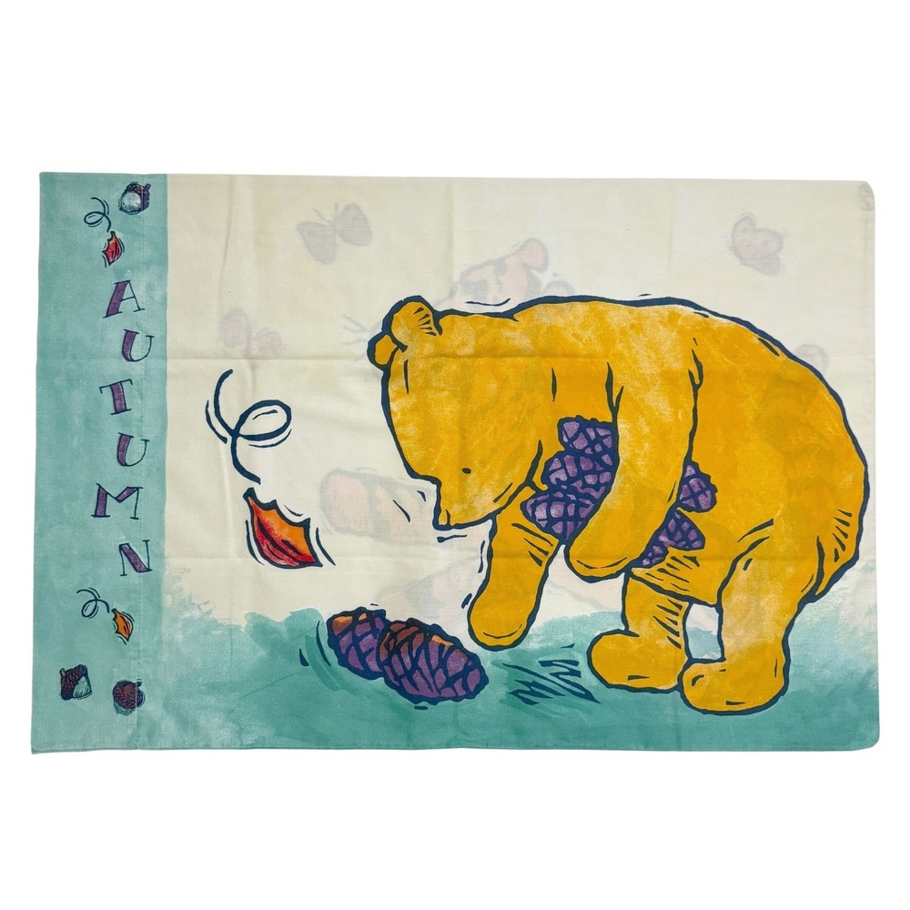 Vintage Disney Winnie the Pooh Tigger Pillowcase Bedding Standard Single Seasons